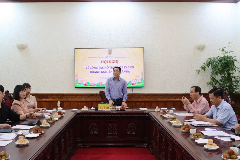 Hội nghị về công tác hỗ trợ pháp lý cho doanh nghiệp nhỏ và vừa